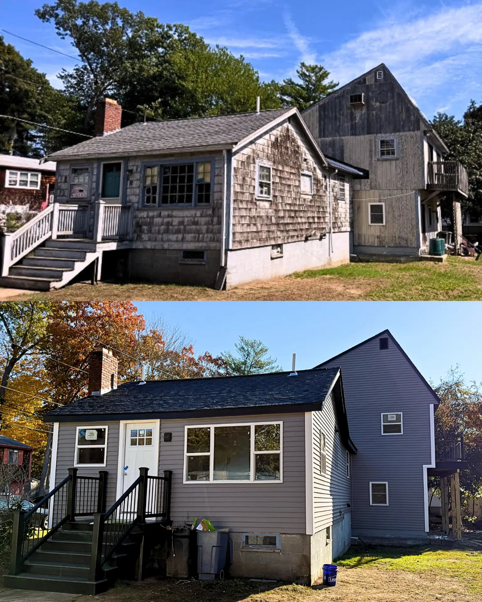 56 Summit Rd before and current progress