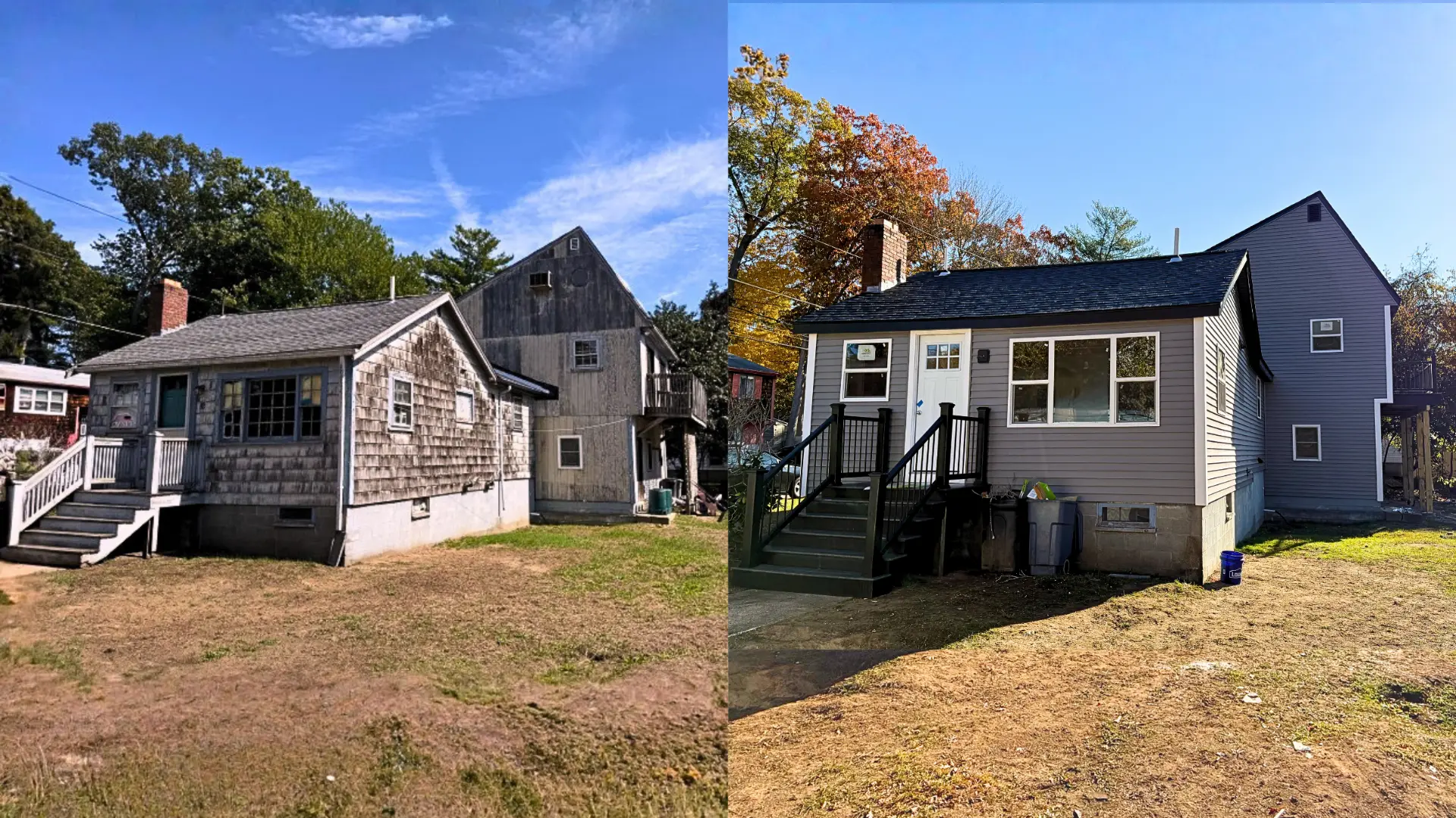 56 Summit Rd before and current progress